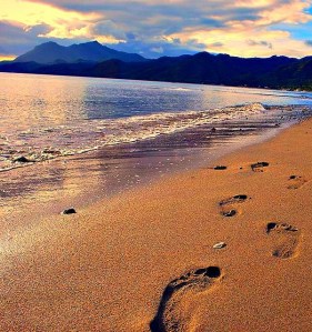 footprints in the sand