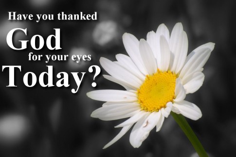 Thank you god for eyes to see