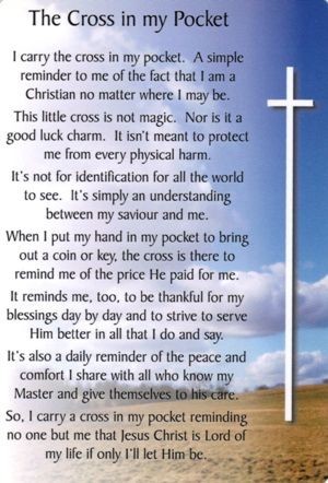 the cross in my pocket