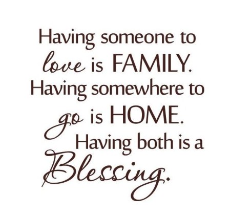 family + love = blessing