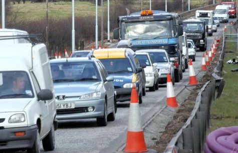 m74 roadworks