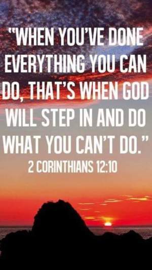 God will step in